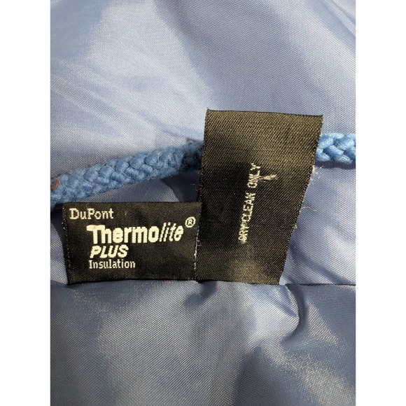 Bromley Sport women's blue insulated parka jacket with a faux fur snap-on hood L - Picture 9 of 10